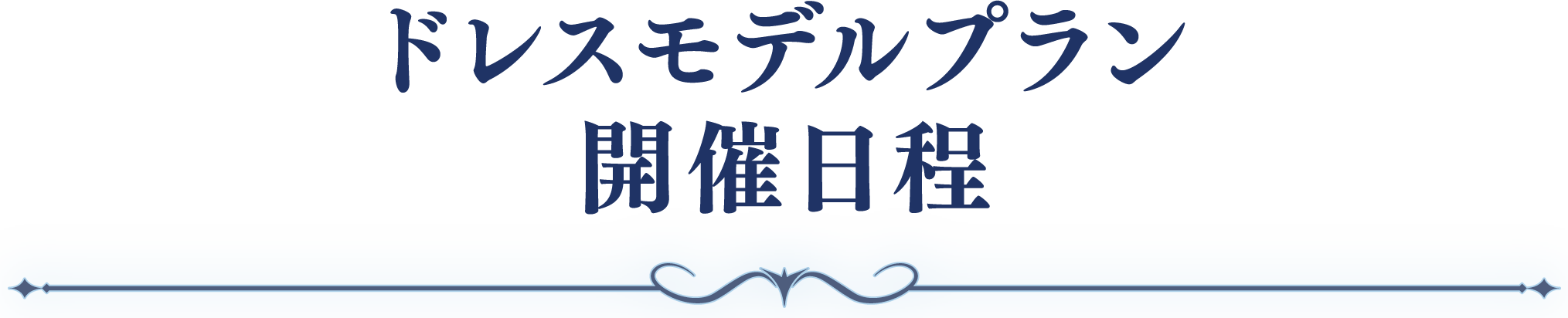 ドレスモデルプラン開催日程